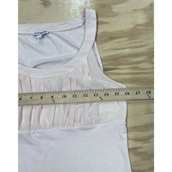 Express Y2K Babydoll Top Women M Pink Tank Tunic Fairy Chiffon Feminine - Picture 6 of 7